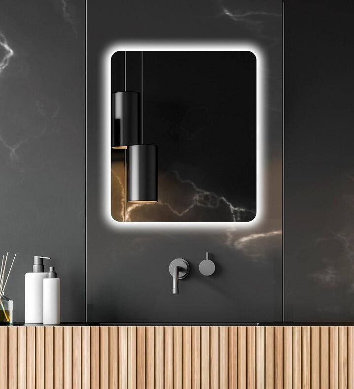 25191_AMBIENTE ROUNDED LED ZRCADLO AMIRRO 60 X 70 CM MIRROR DETAIL